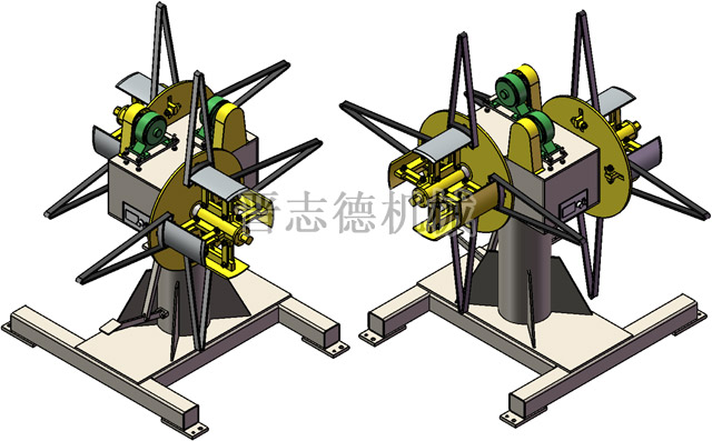 开卷机3D装配